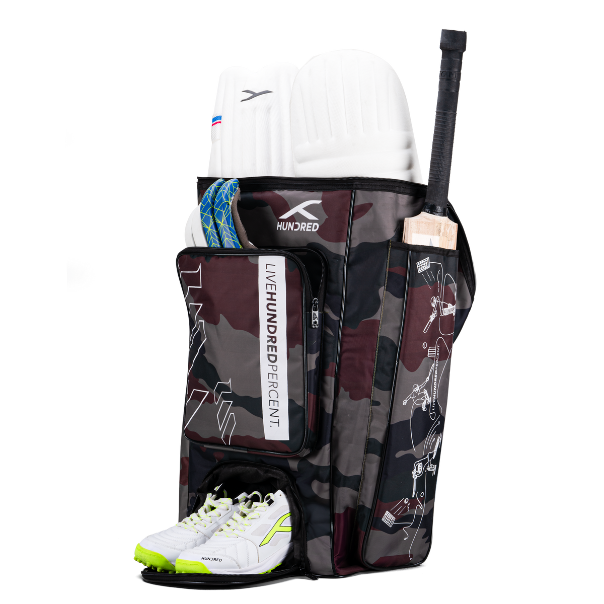 Aspire Cricket Kitbag (Camo Green)