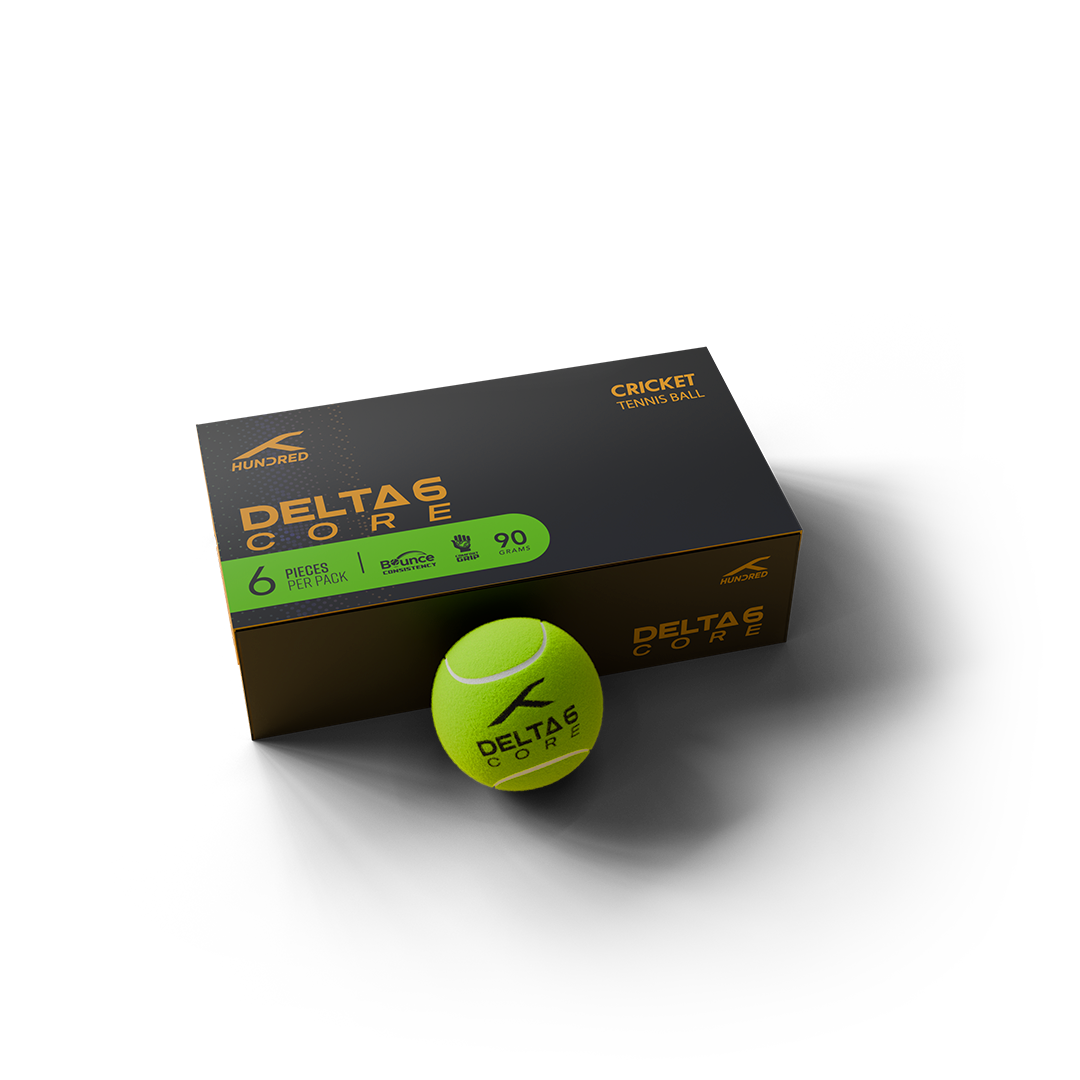 Delta 6 Core Cricket Tennis Balls (Pack of 6/Yellow)