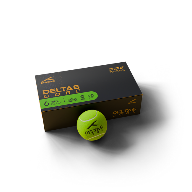 Delta 6 Core Cricket Tennis Balls (Pack of 6/Yellow)