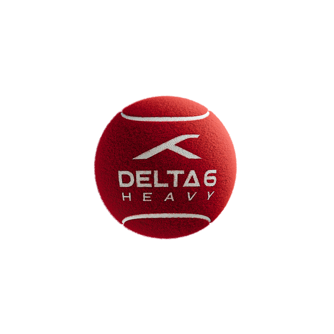 Delta 6 Heavy Cricket Tennis Balls (Pack of 6/Red)