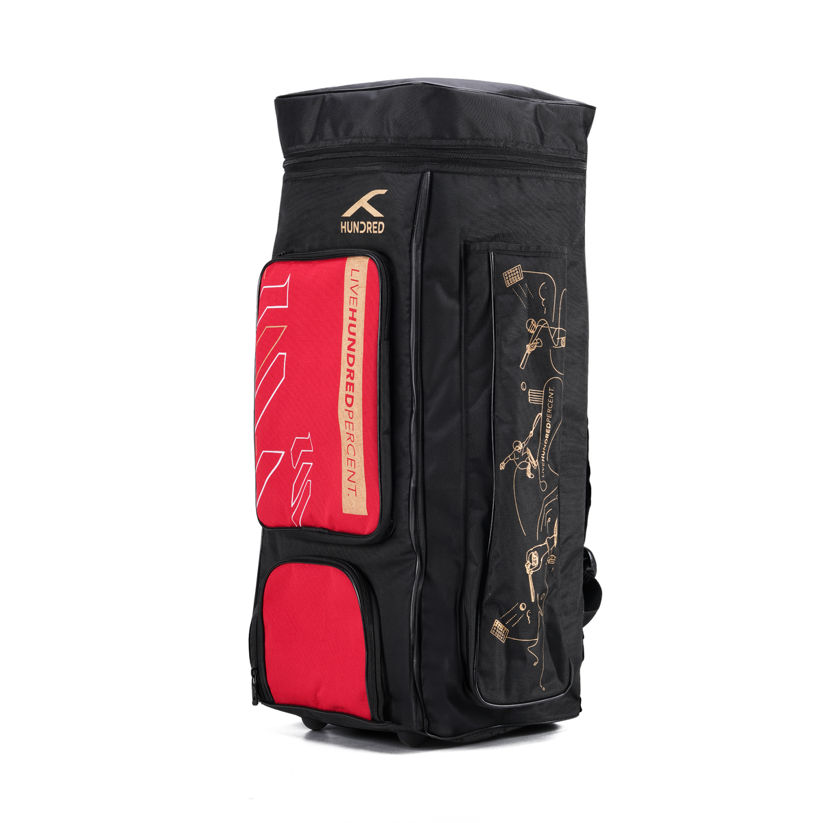 Aspire Cricket Kitbag (Black/Red)