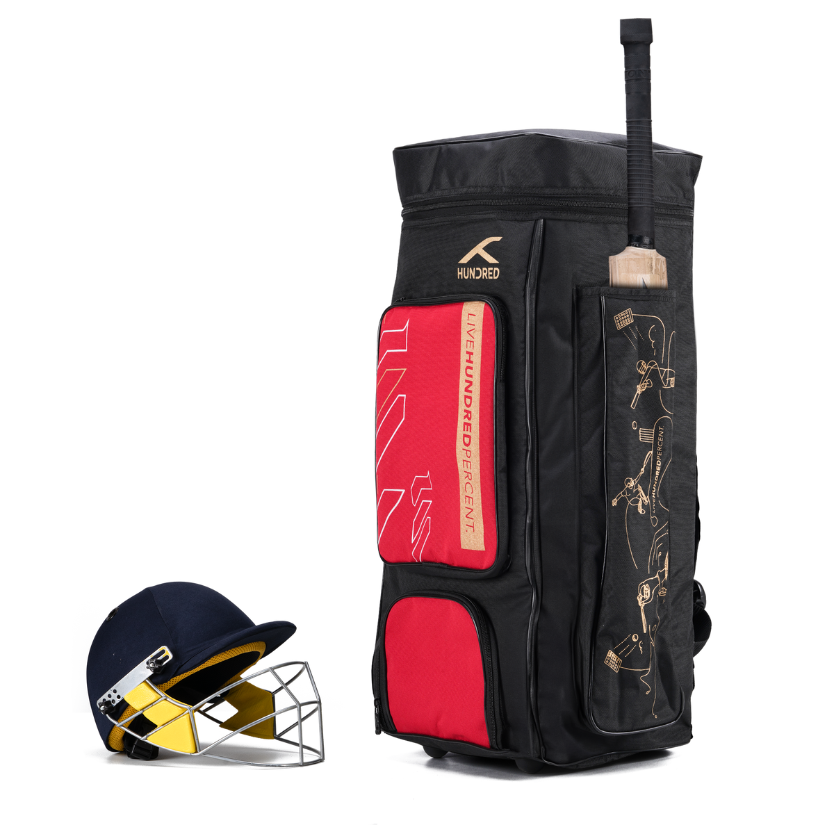 Aspire Cricket Kitbag (Black/Red)