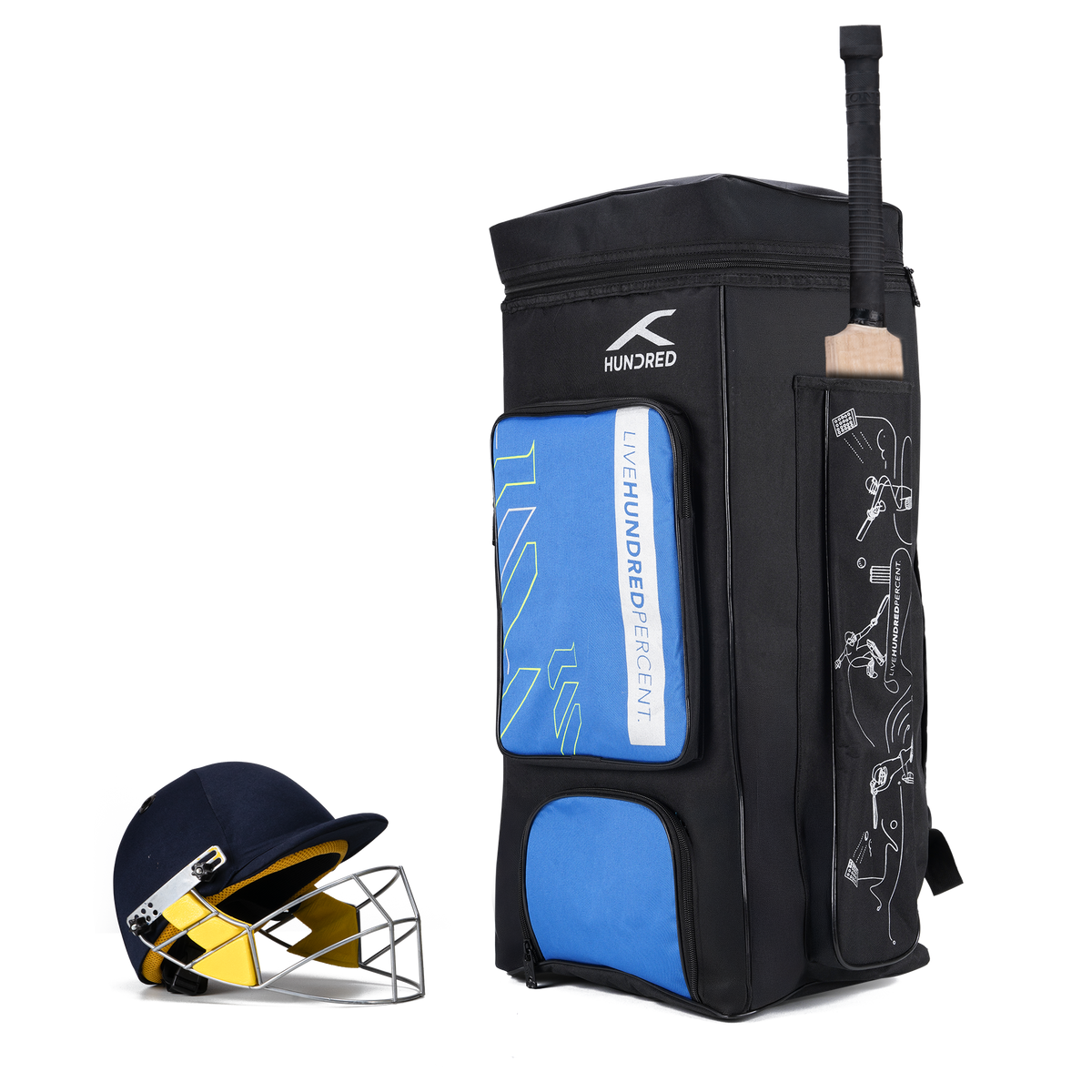 Aspire Cricket Kitbag (Black/Blue)