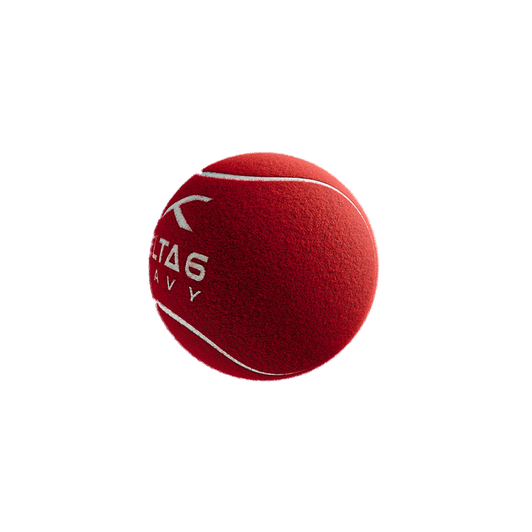 Delta 6 Heavy Cricket Tennis Balls (Pack of 6/Red)