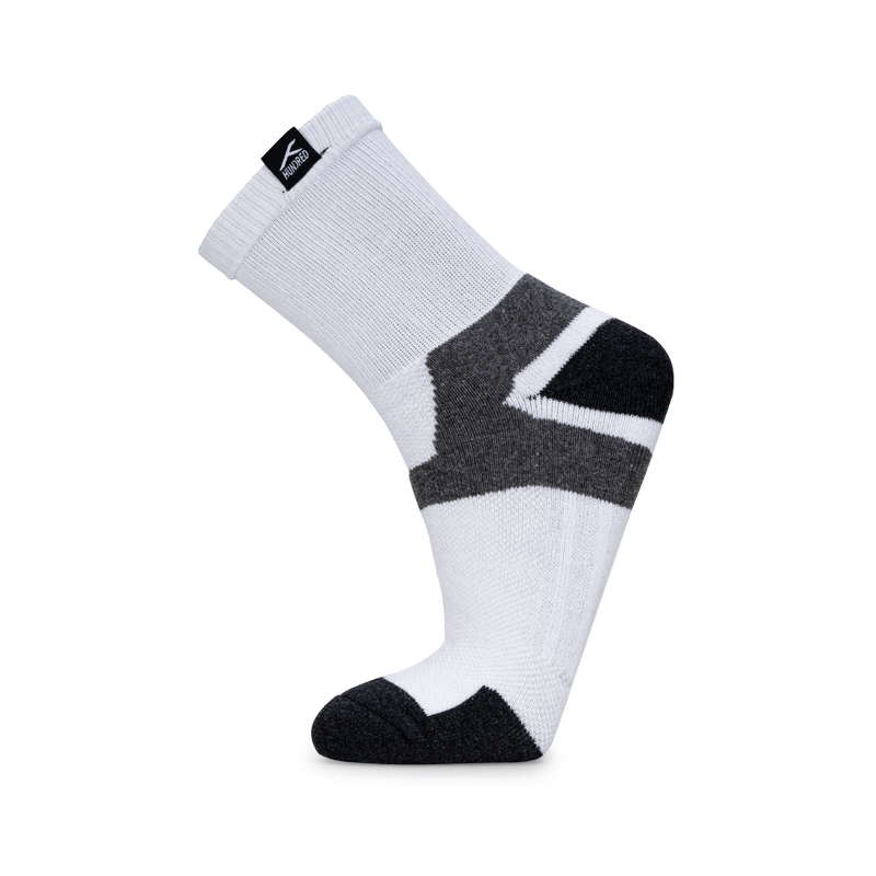 Court Quarter Length Performance Sports Socks_White