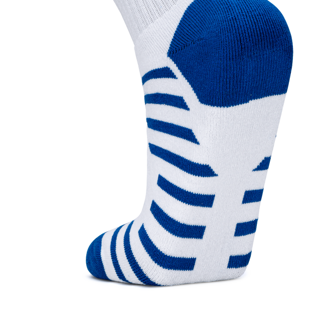 Stripe Quarter Length Performance Sports Socks_White