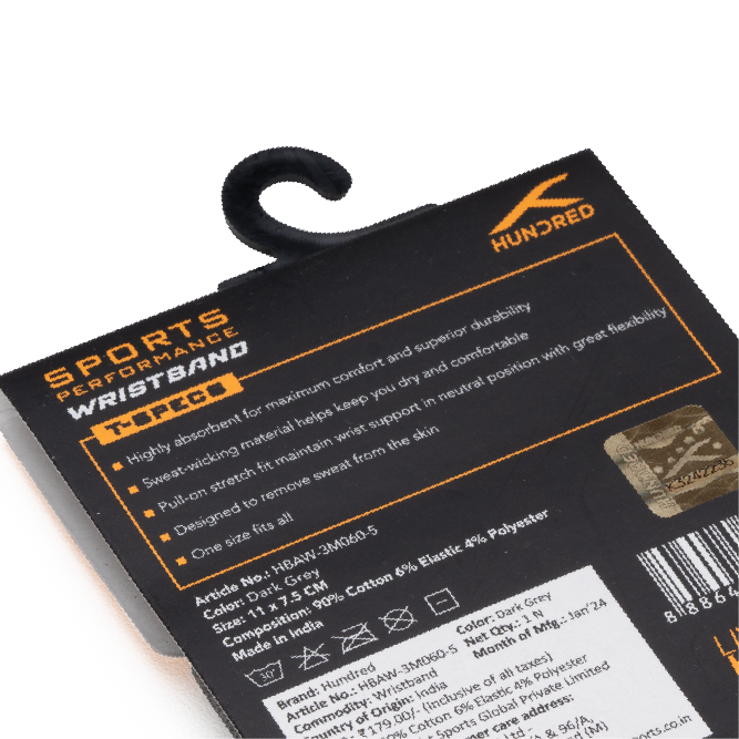 Solid Tone Wristband-Dark Grey