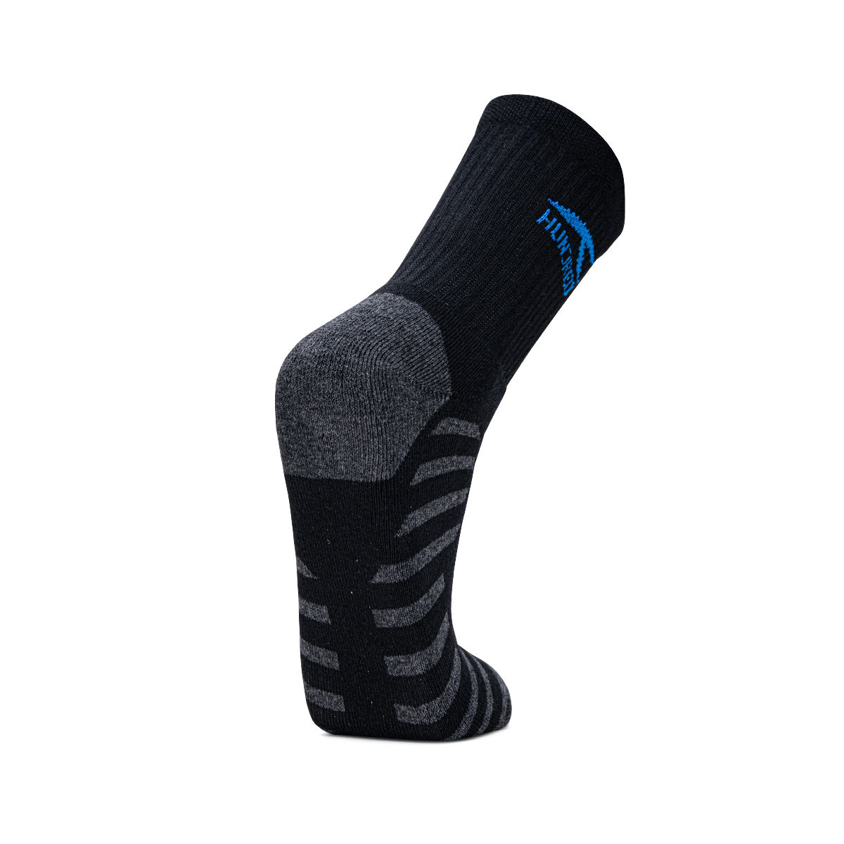 Stripe Quarter Length Performance Sports Socks_Black