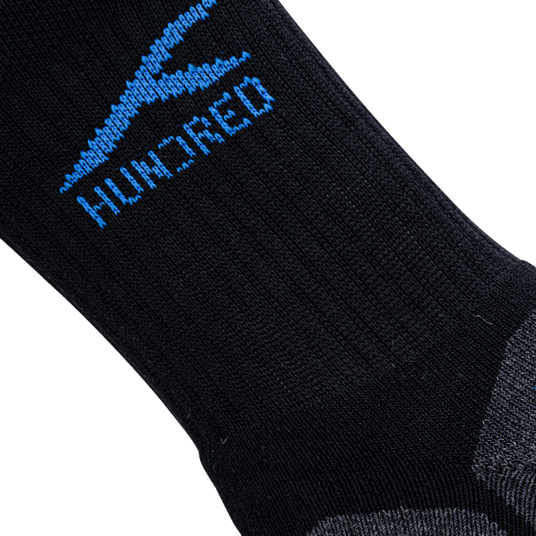Stripe Quarter Length Performance Sports Socks_Black