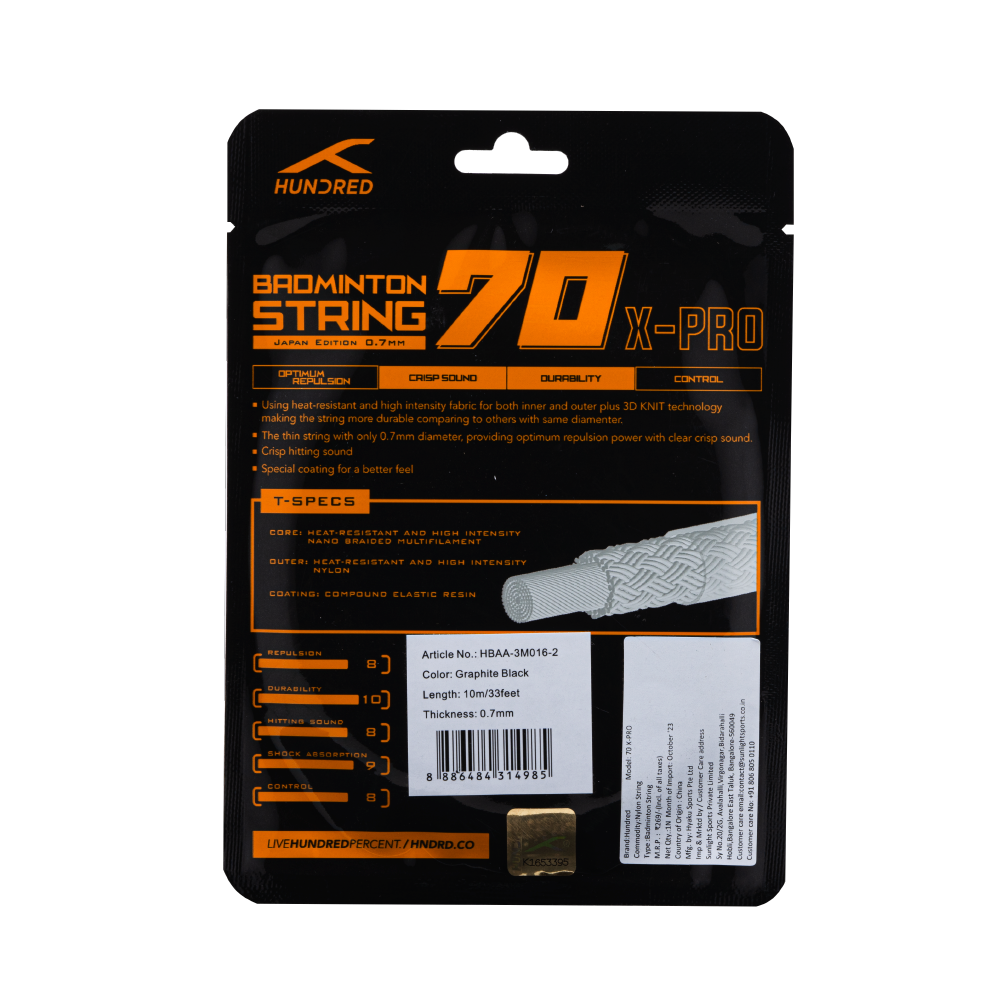 70 X PRO- GRAPHITE BLACK